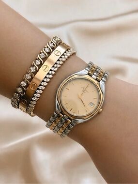 AUTHENTIC RARE VINTAGE DIOR TWO-TONED WATCH